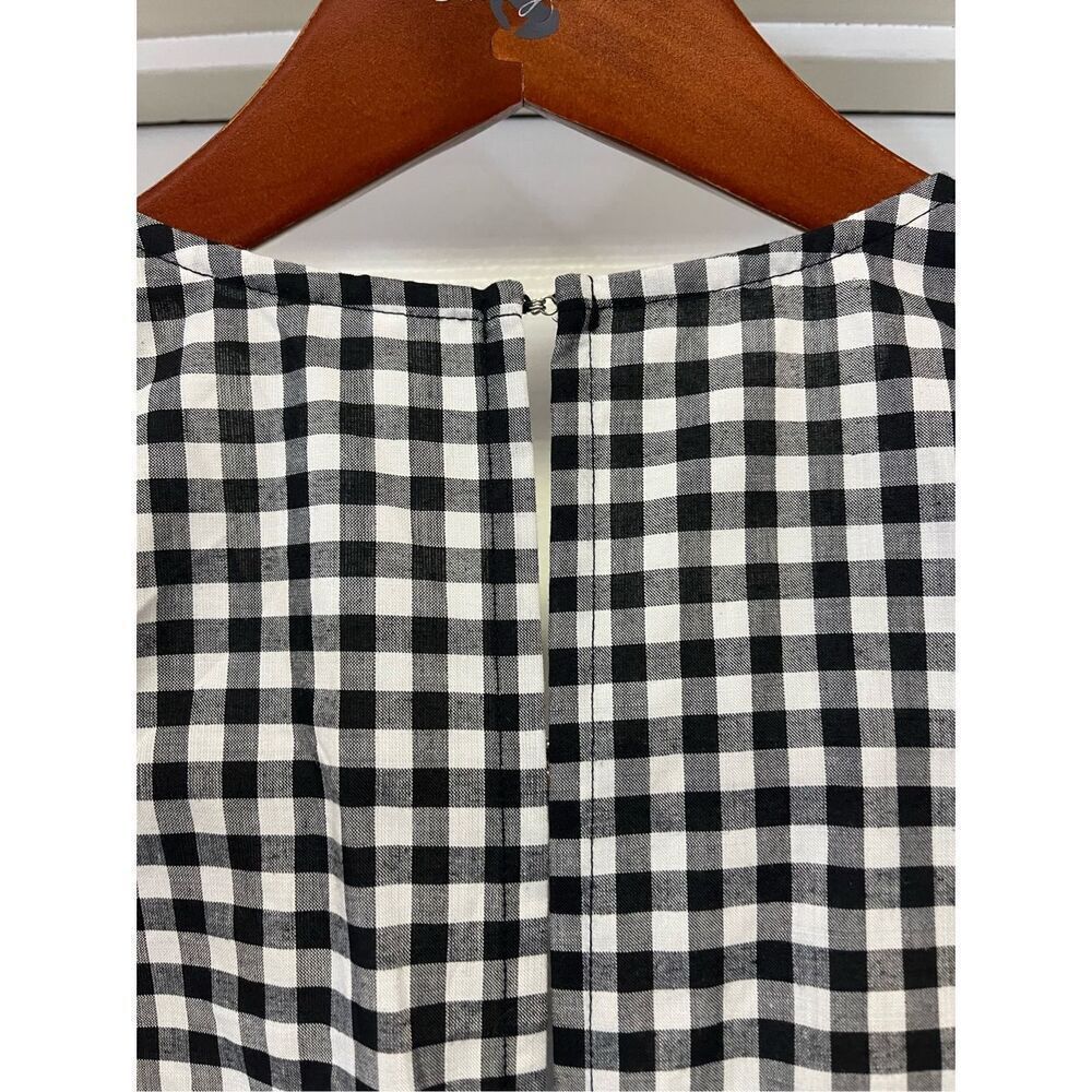 BCBGeneration Black & White Gingham Cut Out Wide Leg Jumpsuit Sz 10 NWT - Picture 9 of 11